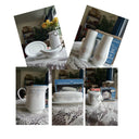 Haviland China Set for 8 Johann Haviland Royal Lace Dinnerware Set 55 Piece Bavaria Germany White blue Lavender Floral Platinum Trim Wedding - China Set ClassyTea