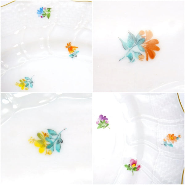 Herend Herend Kimberley China Set for 8 | 24k Gold Gilded 40pc Bone China Floral Dinner Plates Wedding Gift for Anniversary Wife Gift China Cabinet - China Set ClassyTea