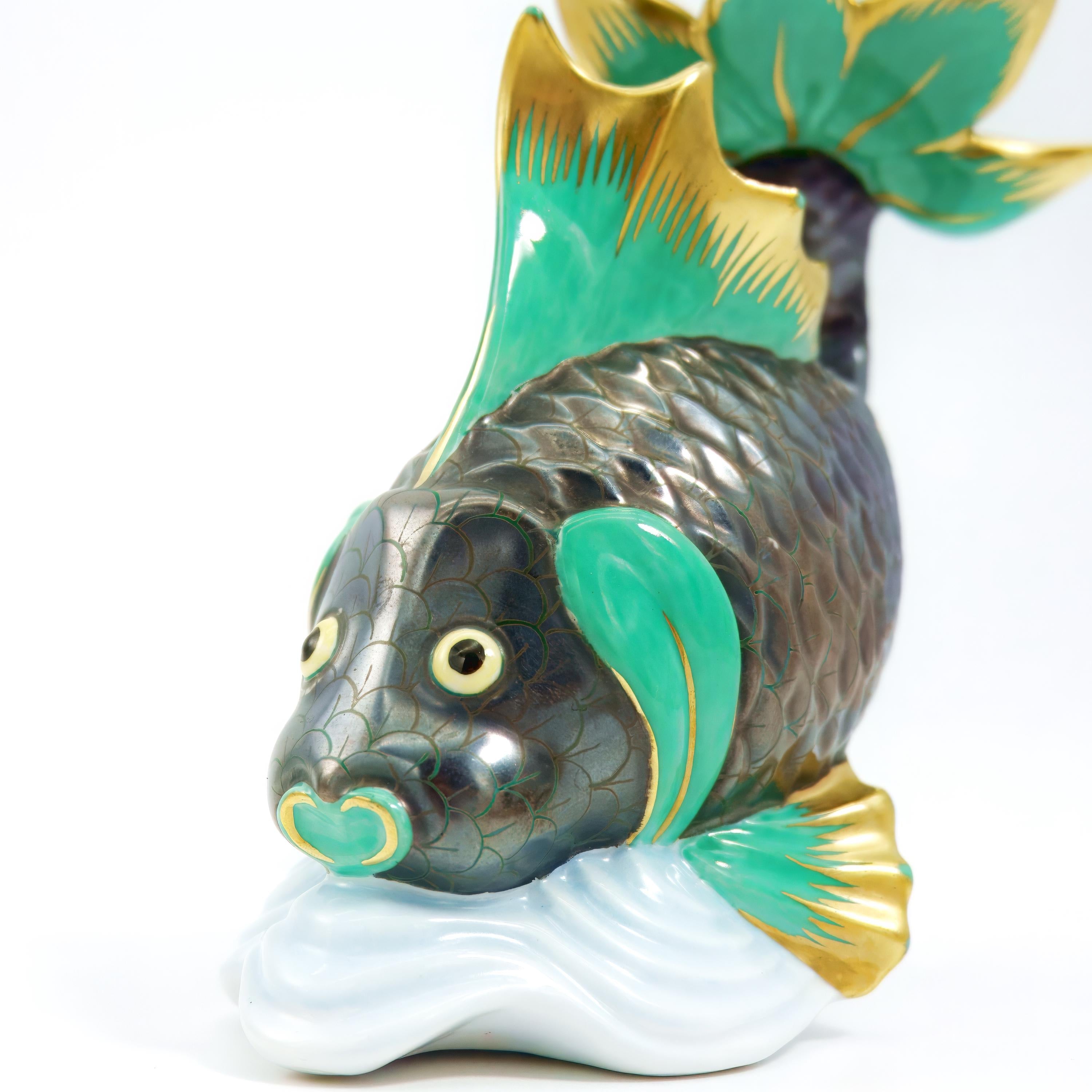 Herend Herend "Koi Carp" Porcelain Figurine (6") - Figurine ClassyTea