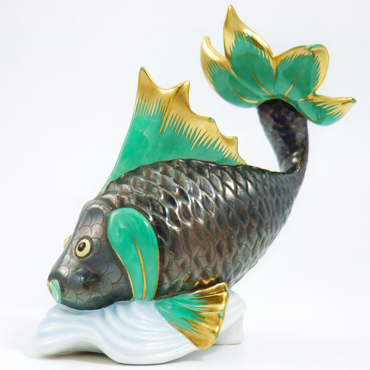 Herend Herend "Koi Carp" Porcelain Figurine (6") - Figurine ClassyTea