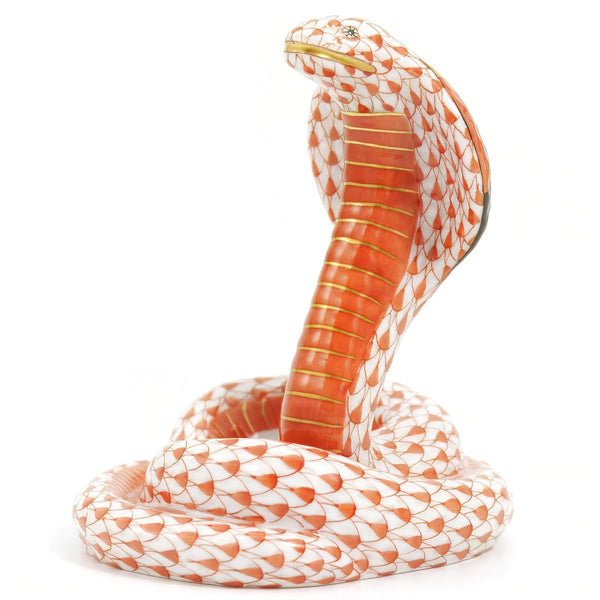 Herend Herend "Rust Fishnet" Cobra Figurine (4.25") - Figurine ClassyTea