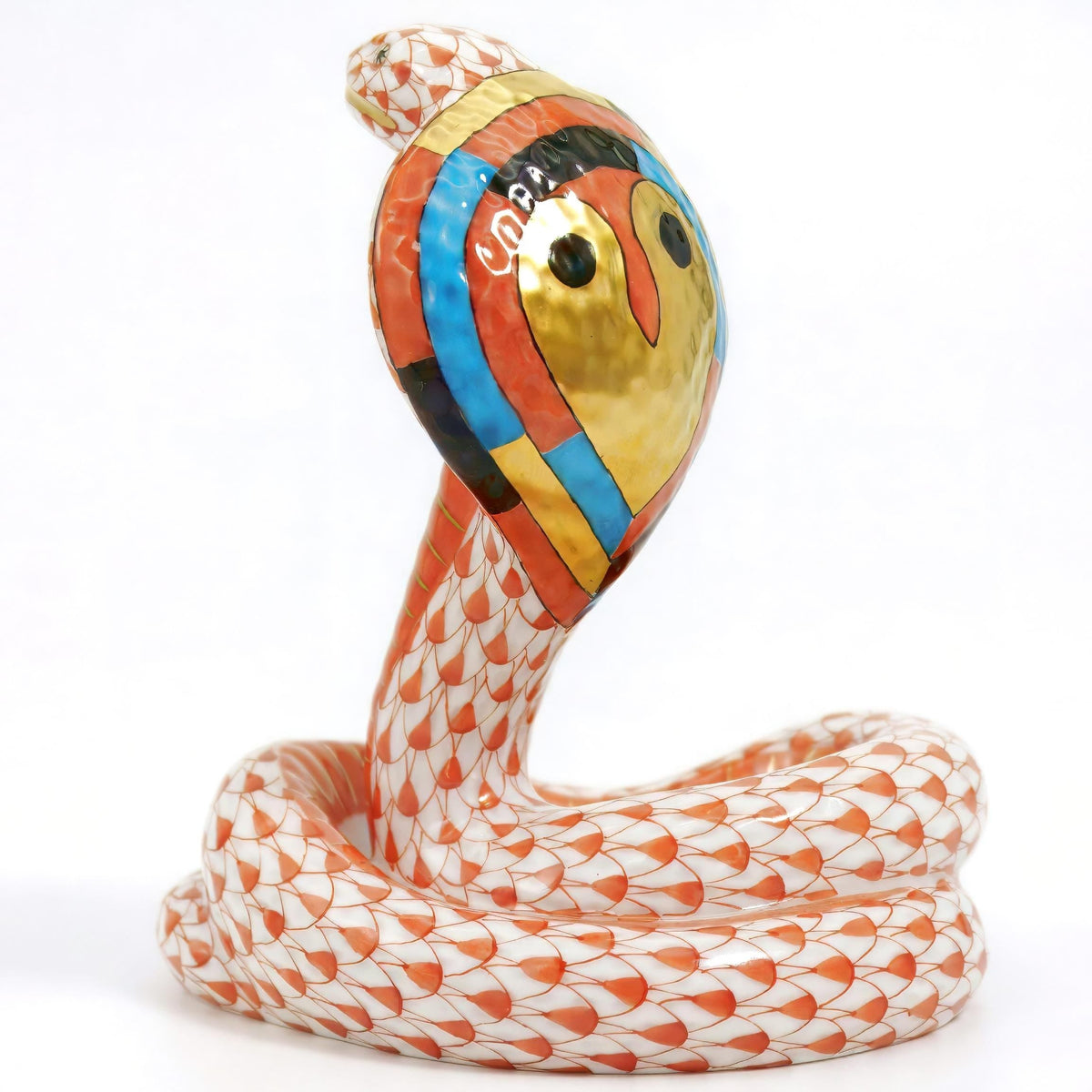 Herend Herend "Rust Fishnet" Cobra Figurine (4.25") - Figurine ClassyTea