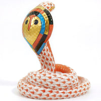 Herend "Rust Fishnet" Cobra Figurine (4.25")