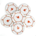 Herend "Chinese Bouquet Rust" Dinner Plate Set For 6