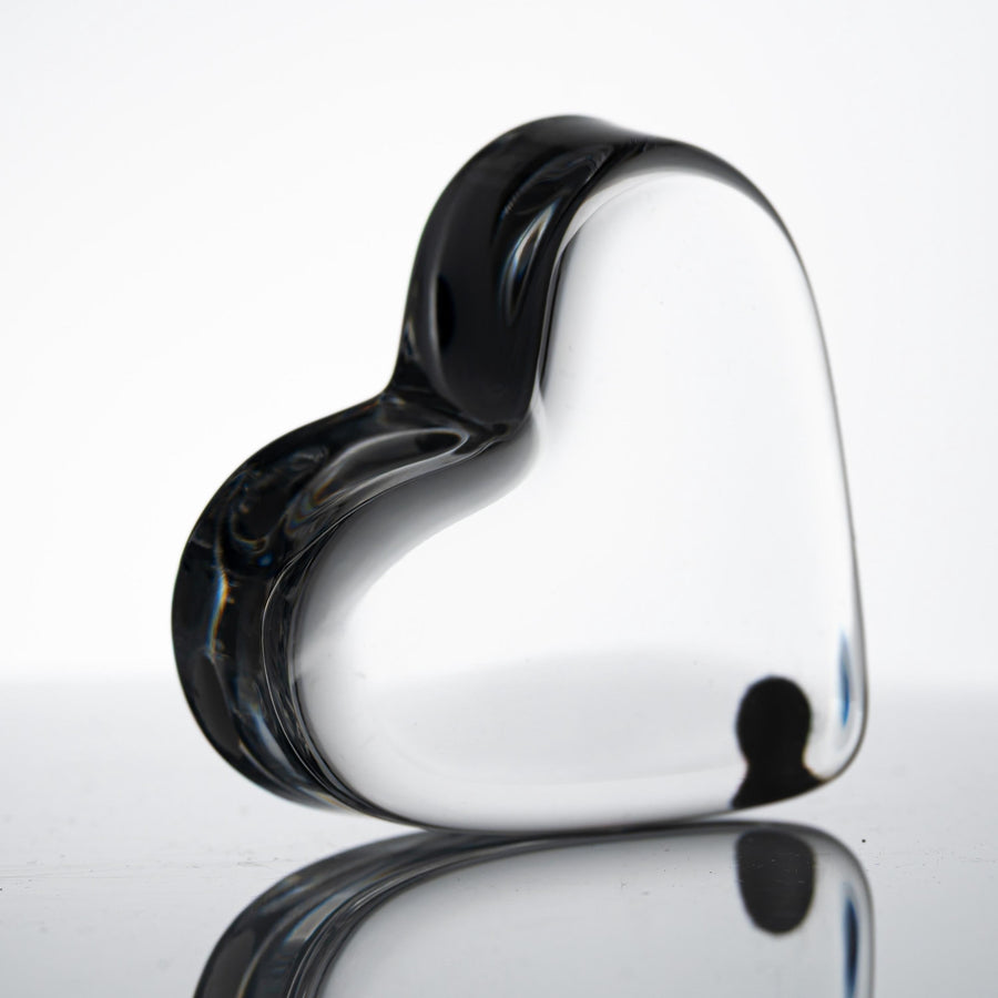 Baccarat Crystal Heart Paperweight (3.5") | Vintage Crystal