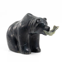 Signed Alaskan Indigenous Bear Sculpture (Bill Talmadge)