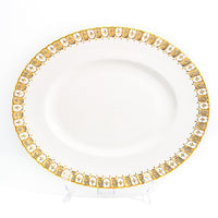 Royal Crown Derby "Heraldic Gold" Oval Platter (15")