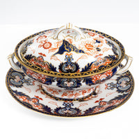 Royal Crown Derby "Kings" Sauce Tureen w/ Underplate