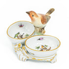 Herend "Rothschild Bird" Salt & Pepper Dip w/ Bird Figurine