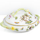 Herend "Rothschild Bird" Covered Vegetable Dish w/ Branch Handle