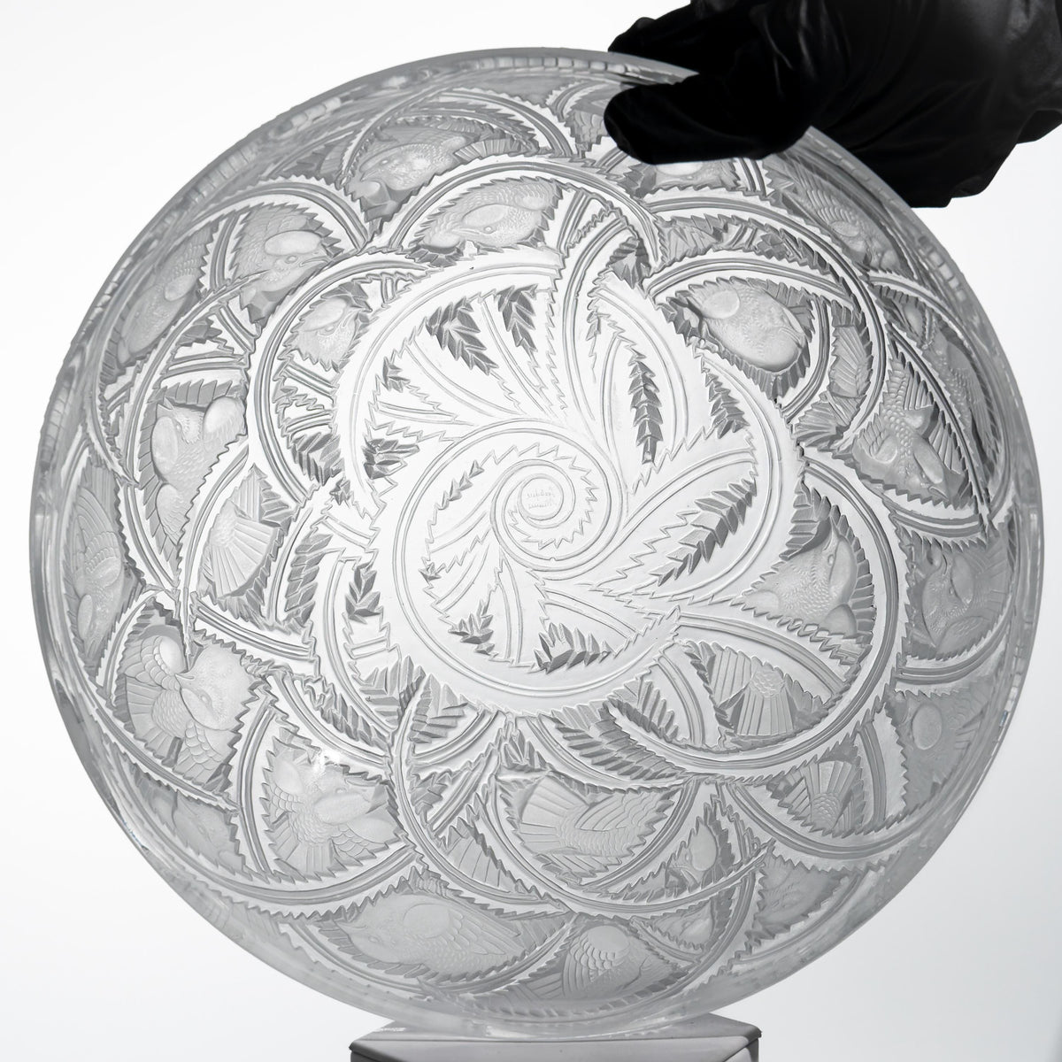 Lalique Pinsons (9.5") Crystal Bowl | Vintage Crystal
