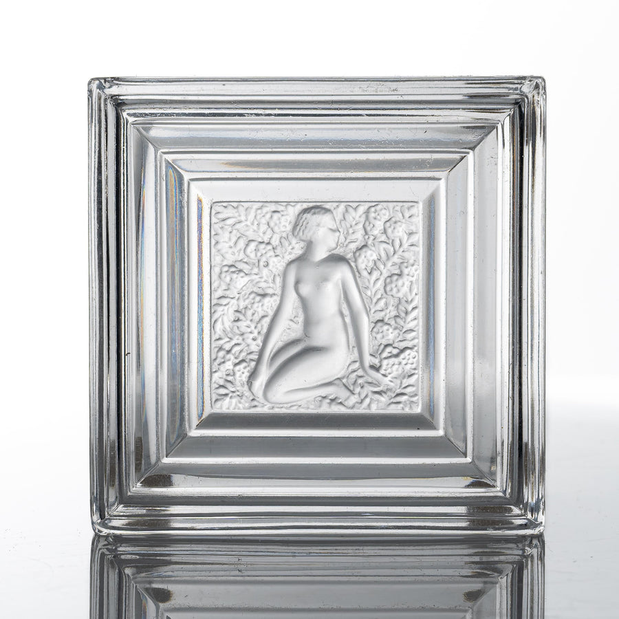 Lalique Duncan (4") Trinket Box with Lid | Vintage Crystal
