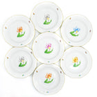 Herend "Kitty" Rimmed Soup Bowl Set For 8