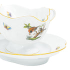 Herend "Rothschild Bird" Gravy Boat w/ Attached Stand