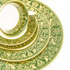 Wedgwood Florentine Dark Green 20-Piece Dinner Service - Vintage English Bone China Service for Four (W4170)