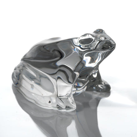 Baccarat (3") Crystal Frog Paperweight | Vintage Crystal