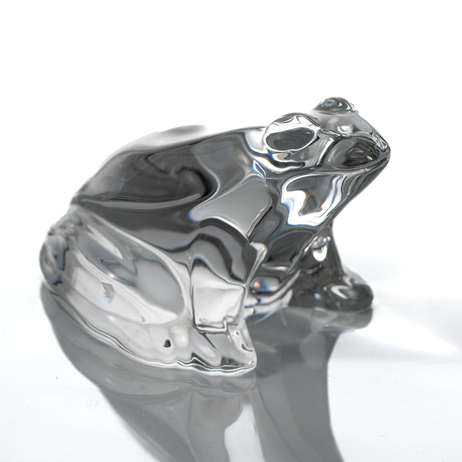 Baccarat Crystal Frog Paperweight (3") | Vintage Crystal