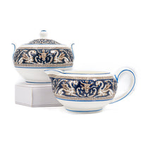 Wedgwood "Florentine Dark Blue" Cream & Sugar Set