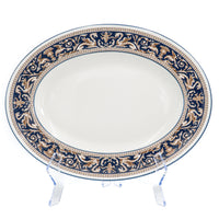 Wedgwood "Florentine Dark Blue" Oval Serving Platter (15.5")