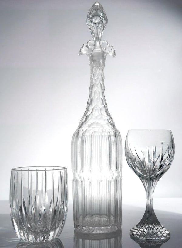 Independent Artisan Studio Hunting Lodge Decanter Set Silver Plate Shotgun Tantalus Italian Cut Crystal Rustic Barware Bourbon Lover Gift for Cabin or Man Cave - Glass Decanter ClassyTea