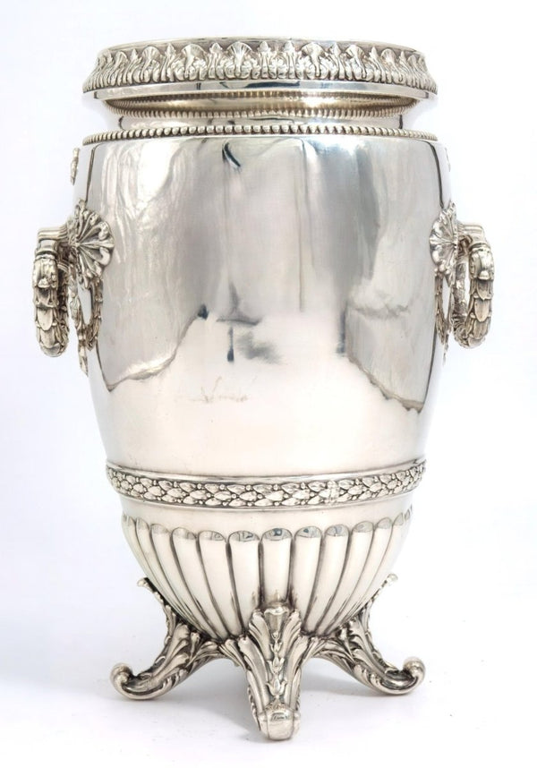Independent Artisan Studio 1890s Antique Silver Plate Champagne Bucket French Ice Bucket For Old Money Aesthetic Gift for Wine Lover Silver Champagne Bucket For Party - Ice Bucket ClassyTea