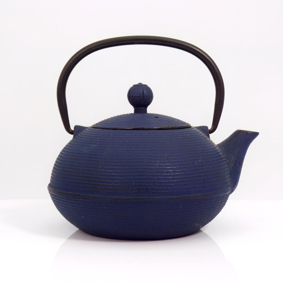 Independent Artisan Studio Japanese Dark Blue Cast Iron Tetsubin Tea Pot with Infuser, Unique Gift for Tea lover Mid Century Tea Party Hostess Gift Japandi Tea Pot - Metal Teapot ClassyTea