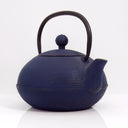 Independent Artisan Studio Japanese Dark Blue Cast Iron Tetsubin Tea Pot with Infuser, Unique Gift for Tea lover Mid Century Tea Party Hostess Gift Japandi Tea Pot - Metal Teapot ClassyTea