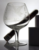 Independent Artisan Studio Vintage Whiskey Etched Glass Barware Drinkware Unique Gift for Bird Hunters Dad Husband whiskey bourbon rum gin Scotch Queen Lace Inspired - Snifter ClassyTea