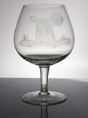 Independent Artisan Studio Vintage Whiskey Etched Glass Barware Drinkware Unique Gift for Bird Hunters Dad Husband whiskey bourbon rum gin Scotch Queen Lace Inspired - Snifter ClassyTea