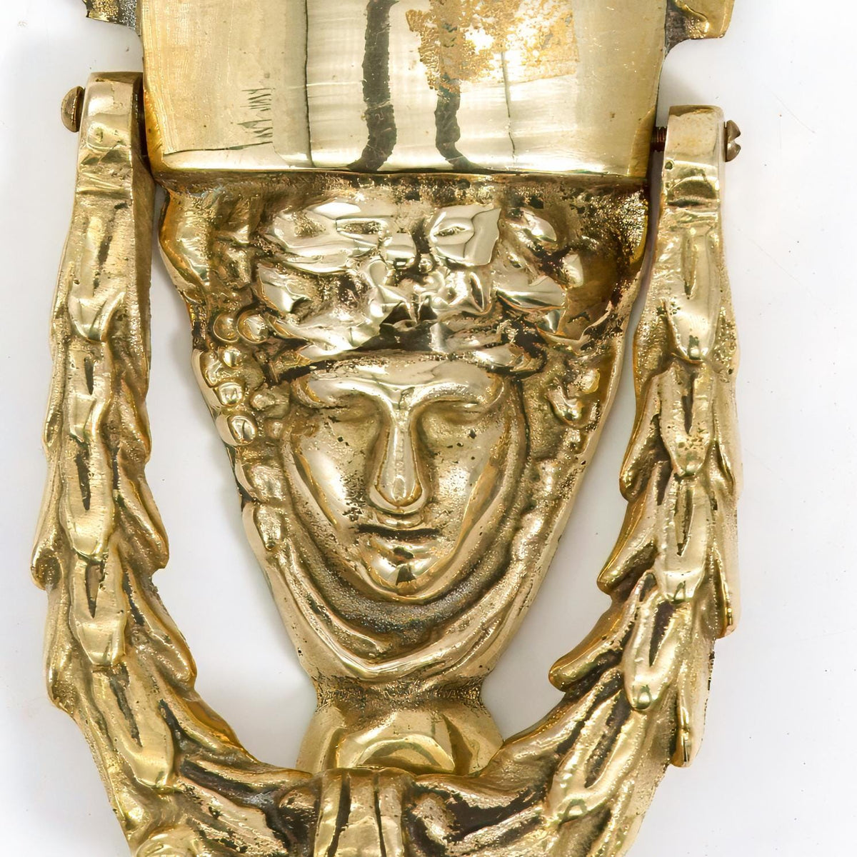 Independent Artist Studio Polished Brass Door Knocker "Demeter Harvest Goddess" - Door Knocker ClassyTea