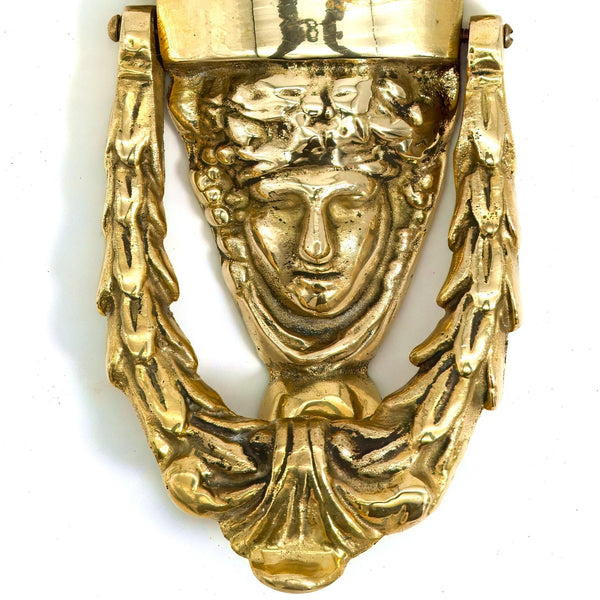 Independent Artist Studio Polished Brass Door Knocker "Demeter Harvest Goddess" - Door Knocker ClassyTea