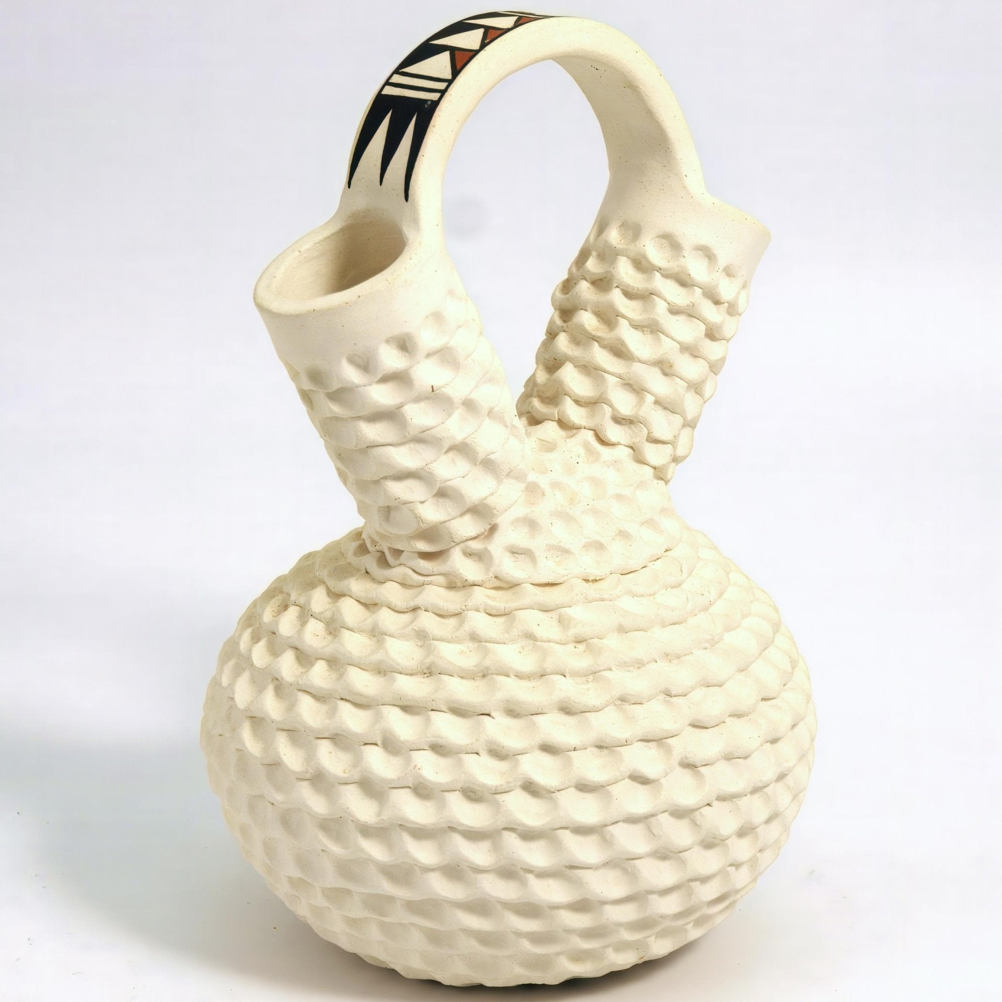 Jackie Shutiva - Histia Signed Acoma Pueblo Vase For Native American Wedding Vase Rustic Decor Pueblo Southwestern Native American Art Pottery for Lodge Cabin Decor - Indigenous Vase ClassyTea