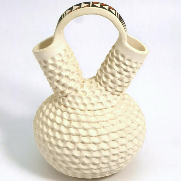 Jackie Shutiva - Histia Signed Acoma Pueblo Vase For Native American Wedding Vase Rustic Decor Pueblo Southwestern Native American Art Pottery for Lodge Cabin Decor - Indigenous Vase ClassyTea