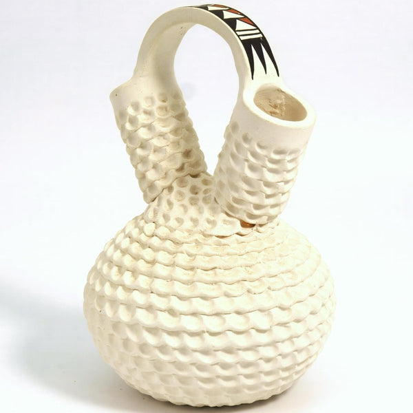 Jackie Shutiva - Histia Signed Acoma Pueblo Vase For Native American Wedding Vase Rustic Decor Pueblo Southwestern Native American Art Pottery for Lodge Cabin Decor - Indigenous Vase ClassyTea