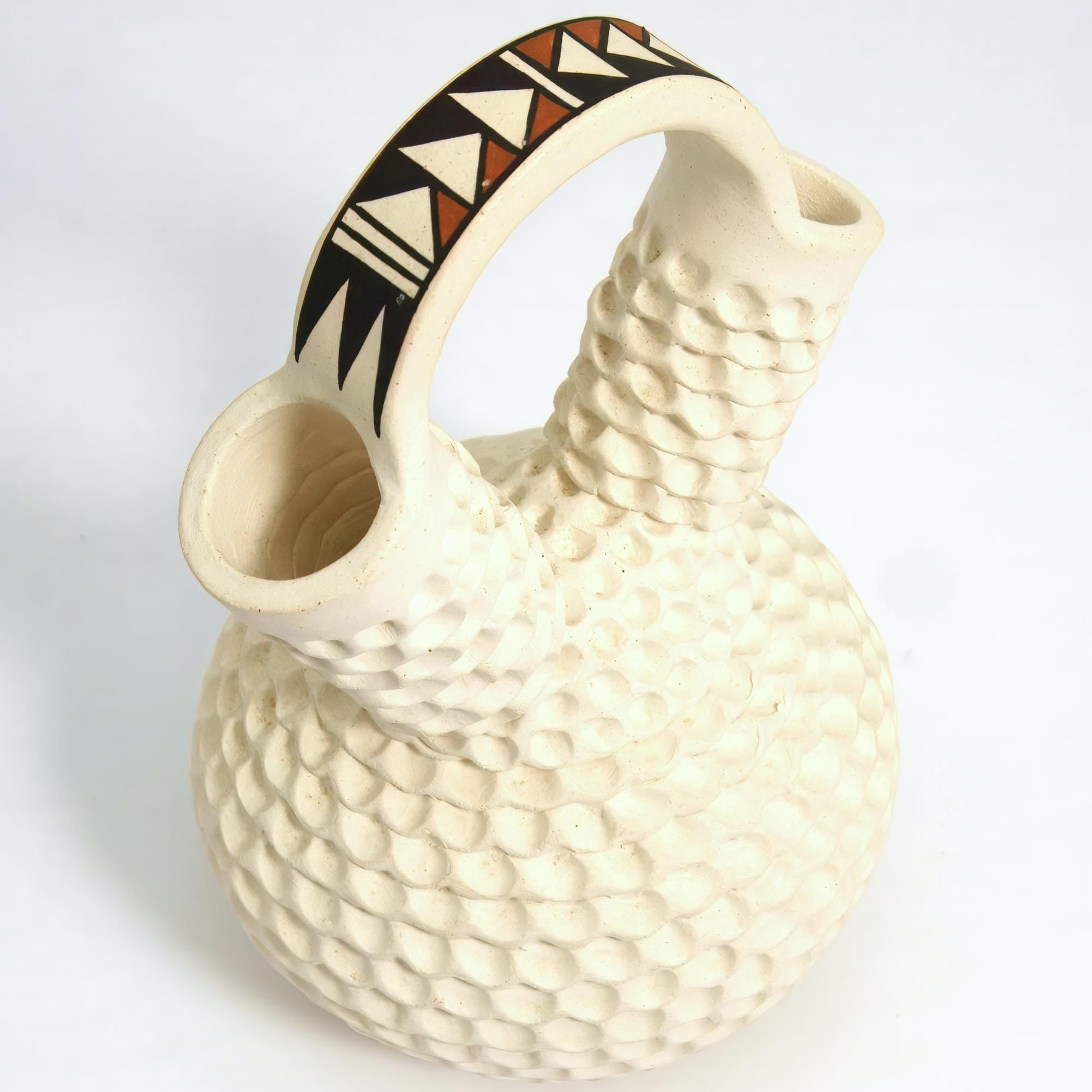 Jackie Shutiva - Histia Signed Acoma Pueblo Vase For Native American Wedding Vase Rustic Decor Pueblo Southwestern Native American Art Pottery for Lodge Cabin Decor - Indigenous Vase ClassyTea