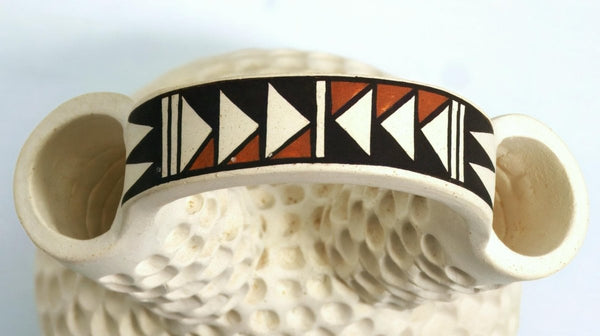 Jackie Shutiva - Histia Signed Acoma Pueblo Vase For Native American Wedding Vase Rustic Decor Pueblo Southwestern Native American Art Pottery for Lodge Cabin Decor - Indigenous Vase ClassyTea
