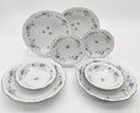 Johann Haviland Johann Haviland Blue Garland Set for 4 Coupe Soup and Fruit Bowls, Bavaria Backstamp, Vintage Fine China Serving Set, Floral Elegance - Fruit/Dessert Bowl ClassyTea