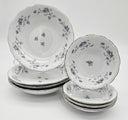 Johann Haviland Johann Haviland Blue Garland Set for 4 Coupe Soup and Fruit Bowls, Bavaria Backstamp, Vintage Fine China Serving Set, Floral Elegance - Fruit/Dessert Bowl ClassyTea