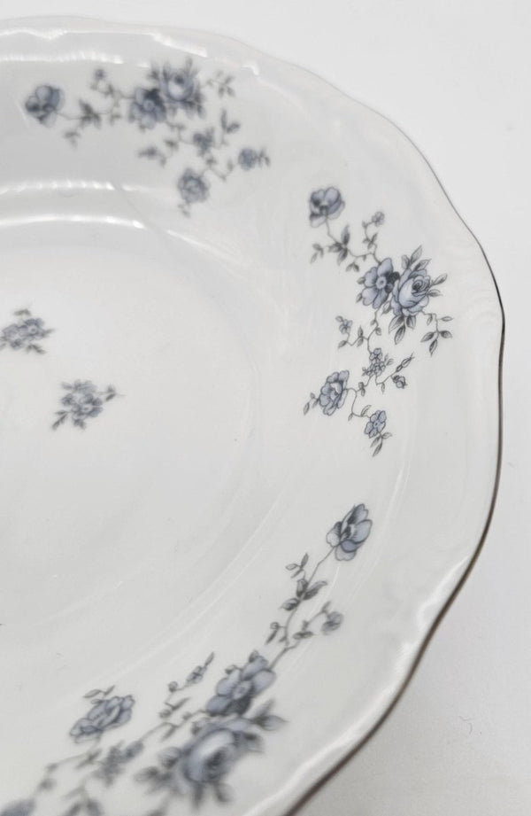 Johann Haviland Johann Haviland Blue Garland Set for 4 Coupe Soup and Fruit Bowls, Bavaria Backstamp, Vintage Fine China Serving Set, Floral Elegance - Fruit/Dessert Bowl ClassyTea