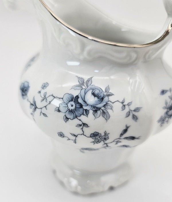Johann Haviland Johann Haviland Blue Garland Creamer, Lidded Sugar Bowl, and Gravy Boat Set – Bavaria Backstamp Blue Floral Elegance Thanksgiving - Serving Set ClassyTea