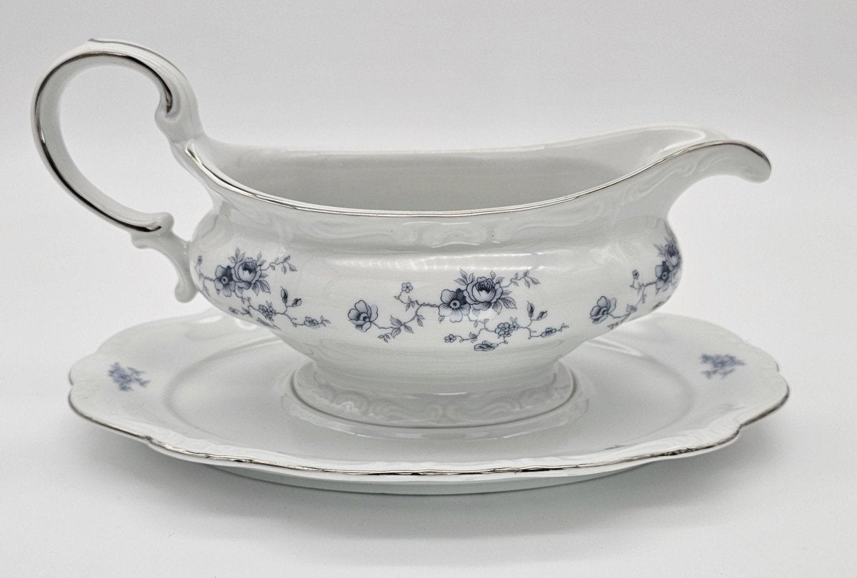 Johann Haviland Johann Haviland Blue Garland Completer Set, Bavaria Backstamp, Vintage Fine China Serving Set, Floral Elegance Thanksgiving China Set - Tea Set ClassyTea