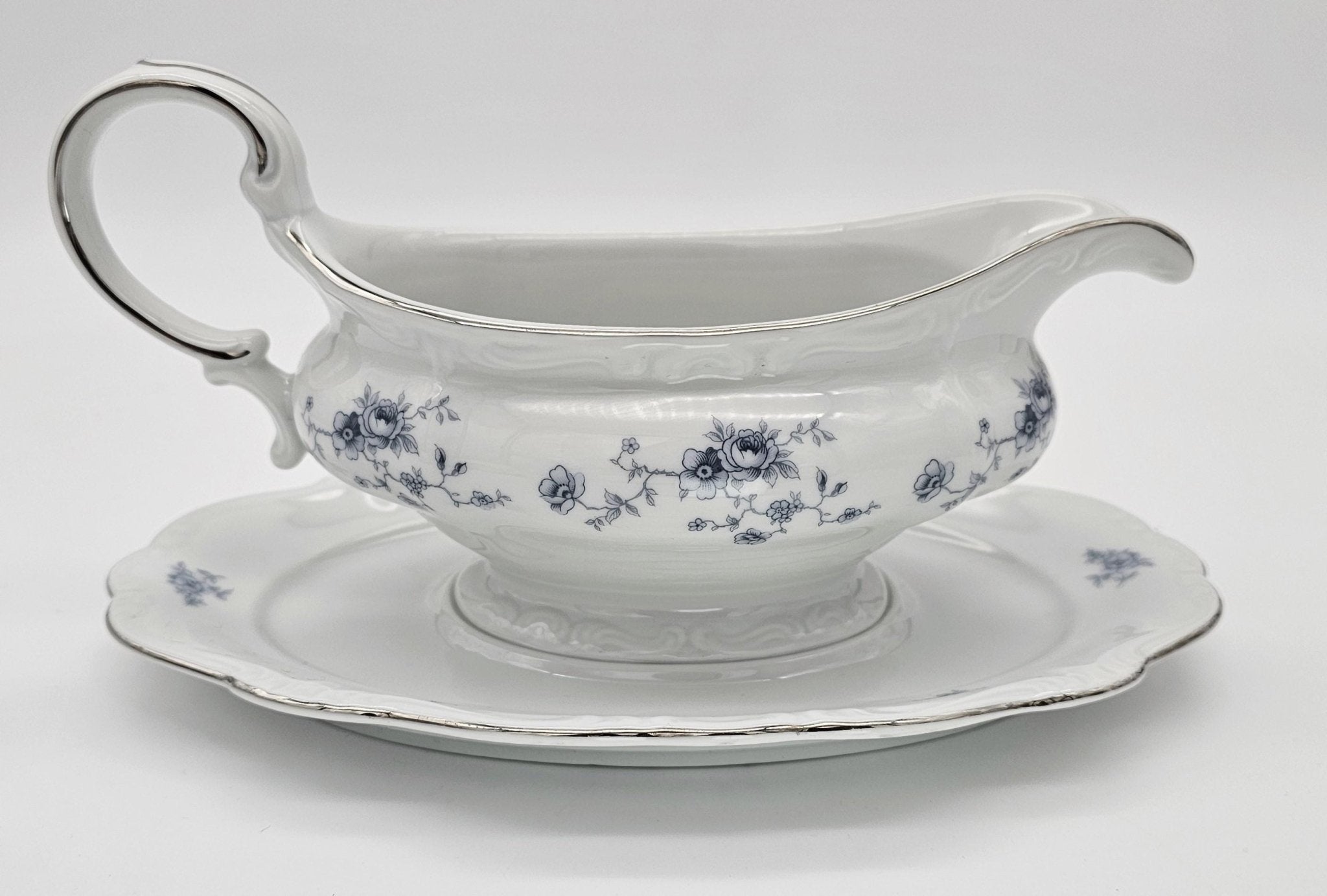Johann Haviland Johann Haviland Blue Garland Completer Set, Bavaria Backstamp, Vintage Fine China Serving Set, Floral Elegance Thanksgiving China Set - Tea Set ClassyTea