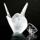 Lalique Lalique Sylvie Vase with Flower Frog Bird Vase Vintage Crystal Frosted Glass Sculpture Unique Gift for Her Vintage Bird Crystal Statuette - Crystal Vase ClassyTea