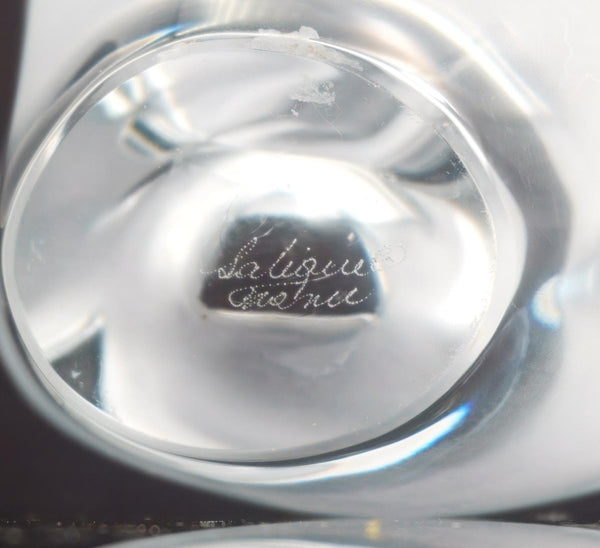 Lalique Lalique Sylvie Vase with Flower Frog Bird Vase Vintage Crystal Frosted Glass Sculpture Unique Gift for Her Vintage Bird Crystal Statuette - Crystal Vase ClassyTea