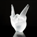 Lalique Lalique Sylvie Vase with Flower Frog Bird Vase Vintage Crystal Frosted Glass Sculpture Unique Gift for Her Vintage Bird Crystal Statuette - Crystal Vase ClassyTea