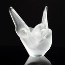 Lalique Lalique Sylvie Vase with Flower Frog Bird Vase Vintage Crystal Frosted Glass Sculpture Unique Gift for Her Vintage Bird Crystal Statuette - Crystal Vase ClassyTea