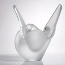 Lalique Lalique Sylvie Vase with Flower Frog Bird Vase Vintage Crystal Frosted Glass Sculpture Unique Gift for Her Vintage Bird Crystal Statuette - Crystal Vase ClassyTea