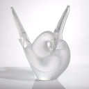 Lalique Lalique Sylvie Vase with Flower Frog Bird Vase Vintage Crystal Frosted Glass Sculpture Unique Gift for Her Vintage Bird Crystal Statuette - Crystal Vase ClassyTea