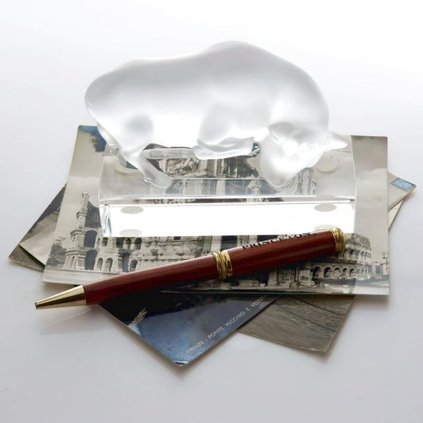 Lalique Lalique Crystal Bull Paperweight - Sculpture ClassyTea