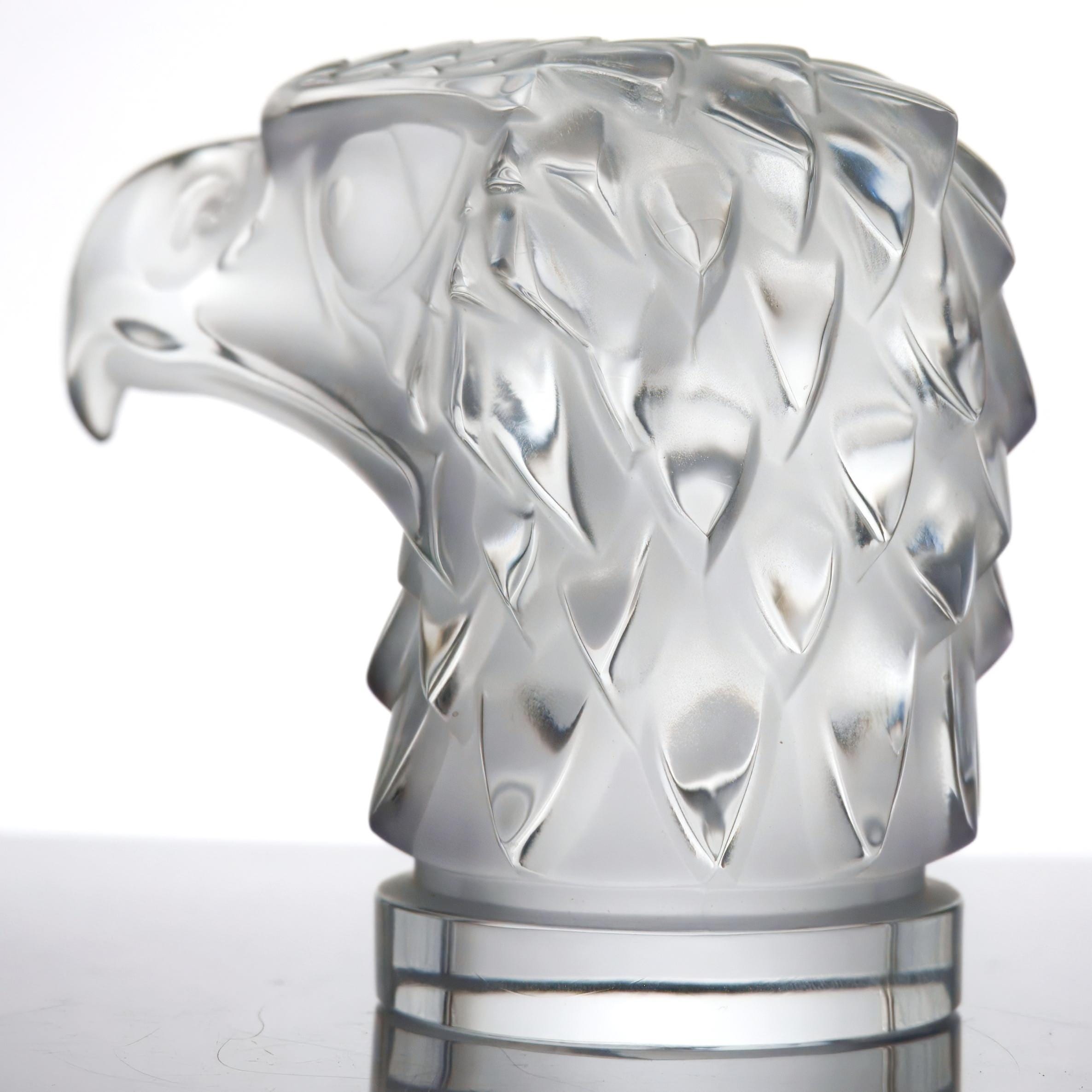 Lalique Lalique "Tête d'Aigle (Eagle Head)" Crystal Eagle Paperweight - Sculpture ClassyTea